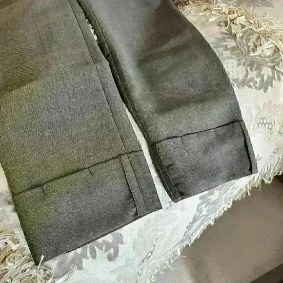 Max  Mara Trouser Pants Made In Italy Mohair Wool Minimalist Gray - Picture 9 of 13